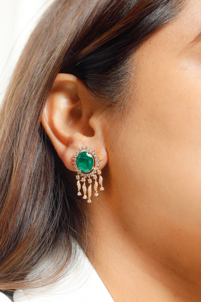 Noorani Earrings-Green