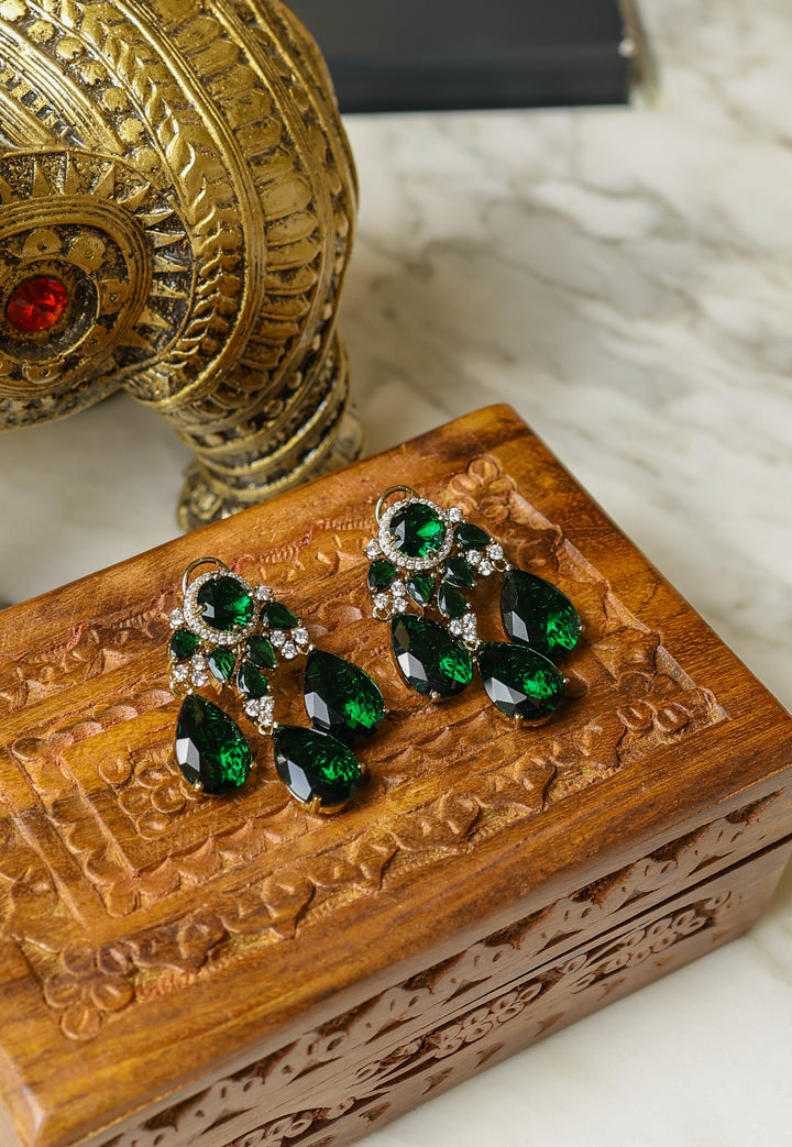 Meher Earrings – Dark Green