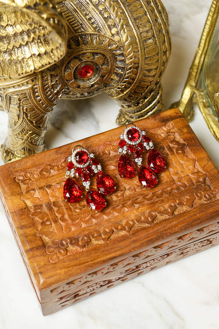 Meher Earrings-Red