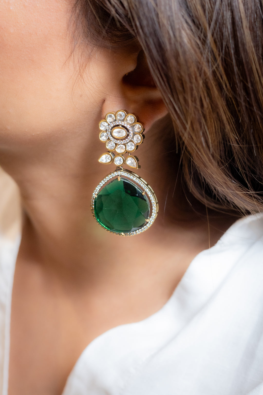 Riva Earrings - Green