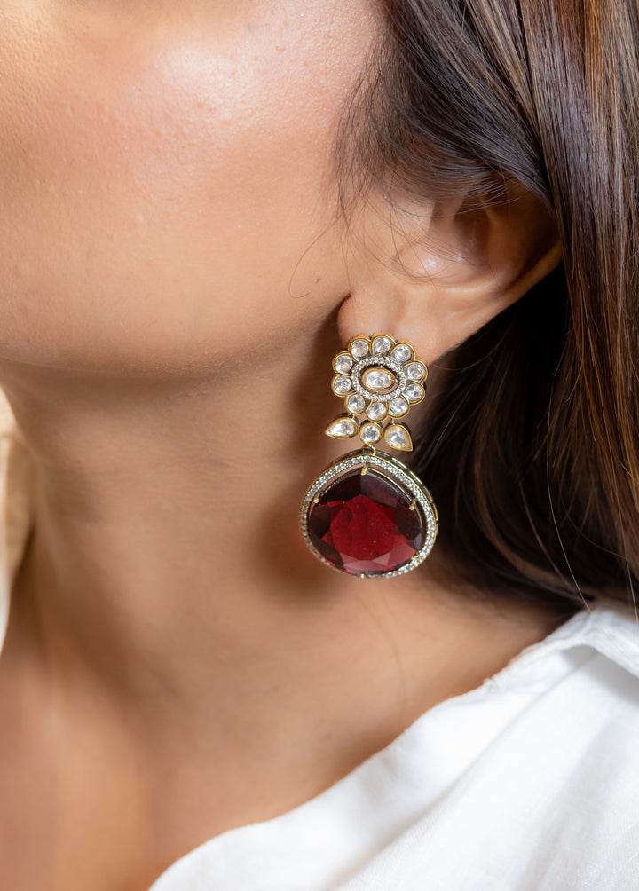 Riva Earrings - Red