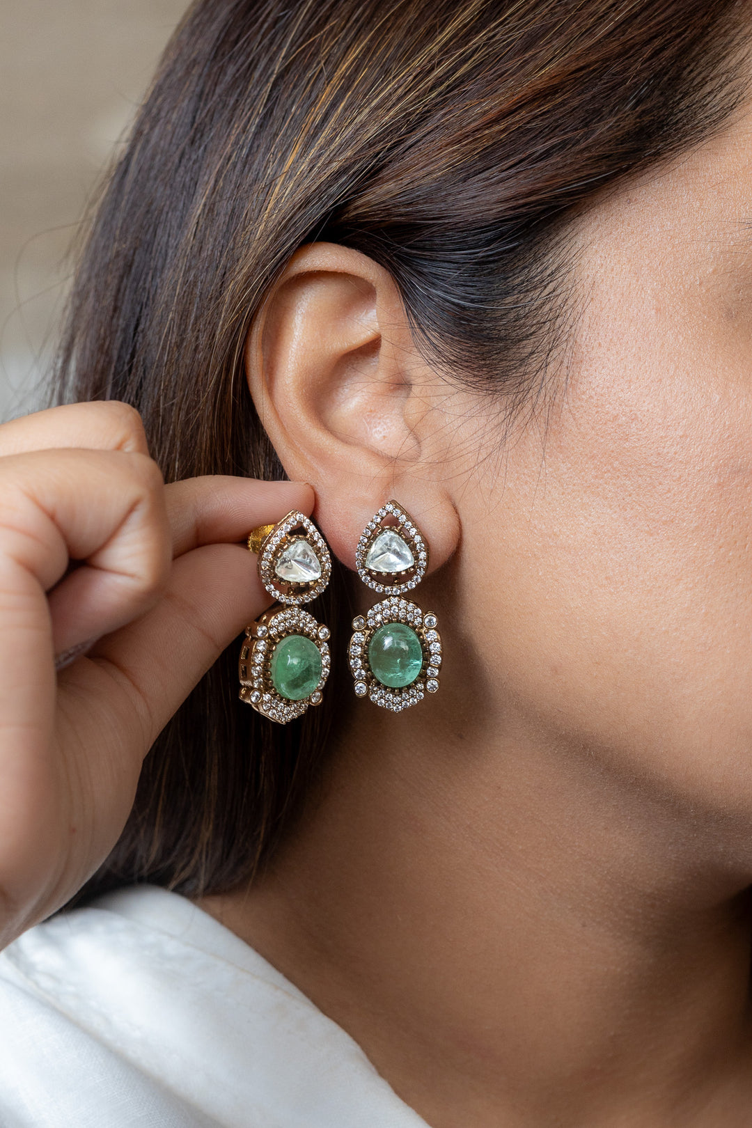 Nayeli Green Earrings