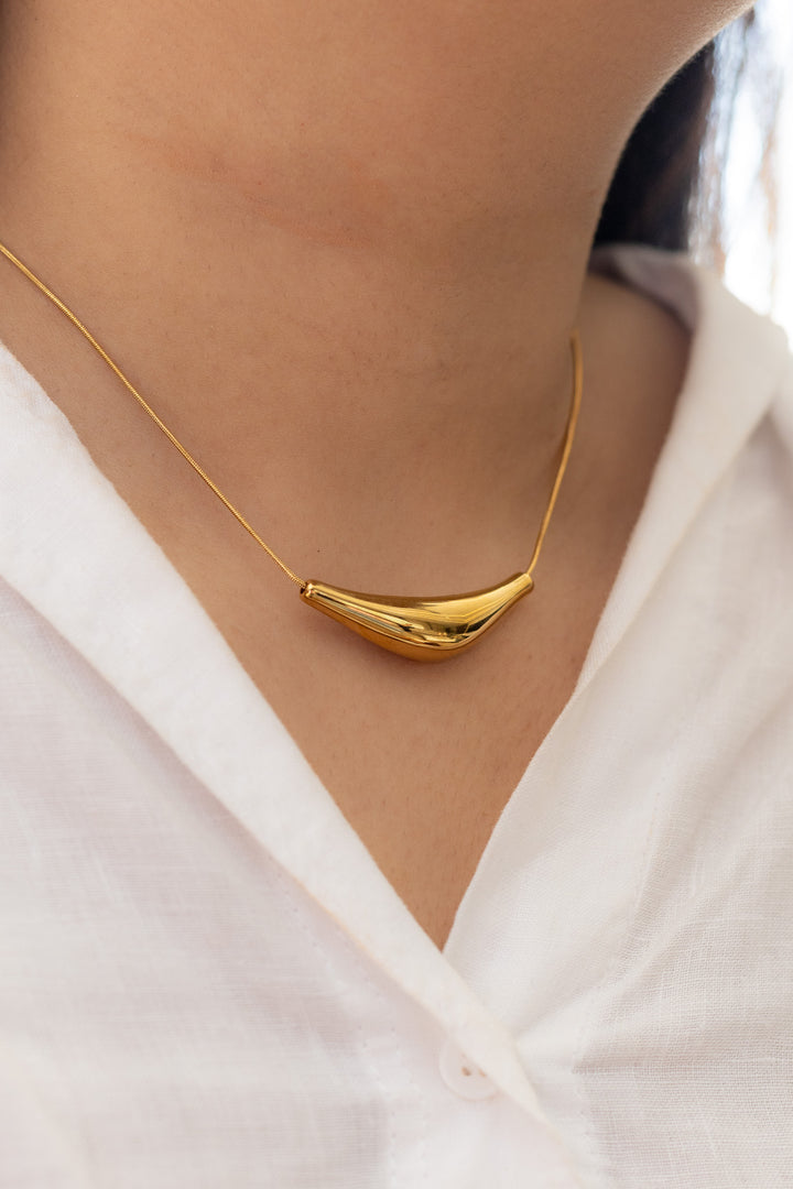 Golden Crescent Necklace