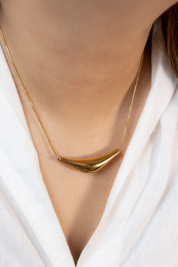 Golden Crescent Necklace