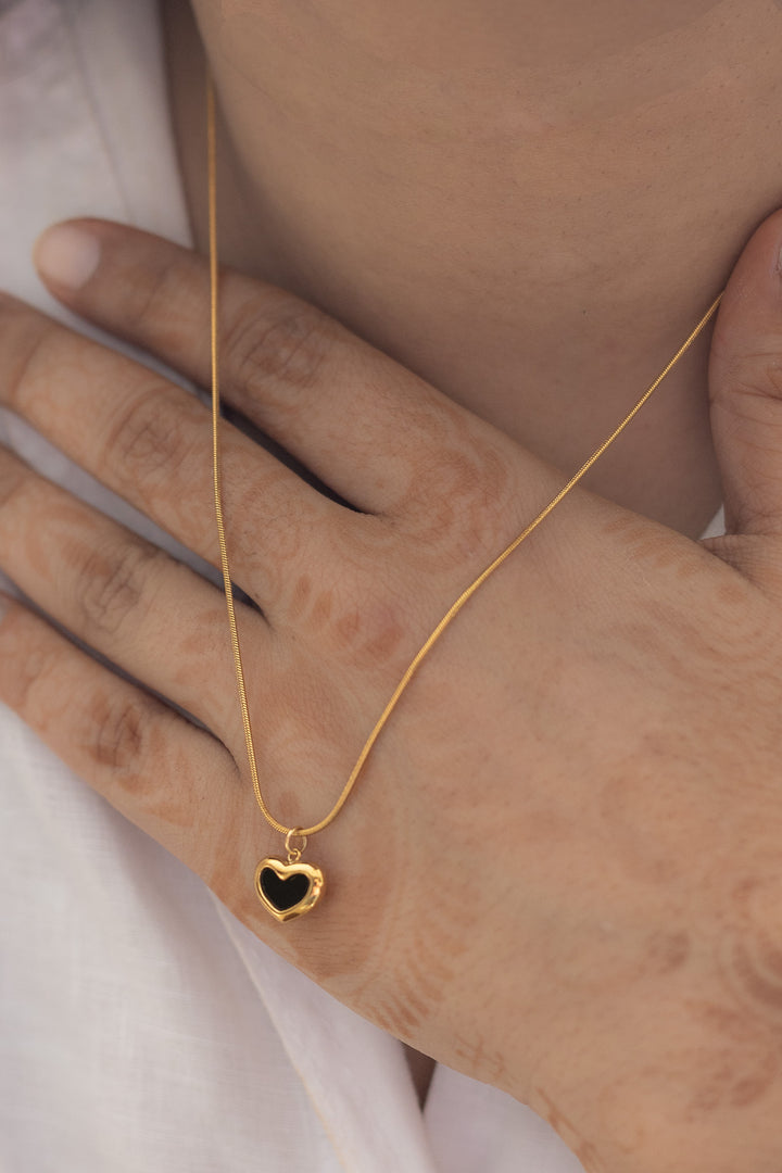 Amore Gold Heart Necklace
