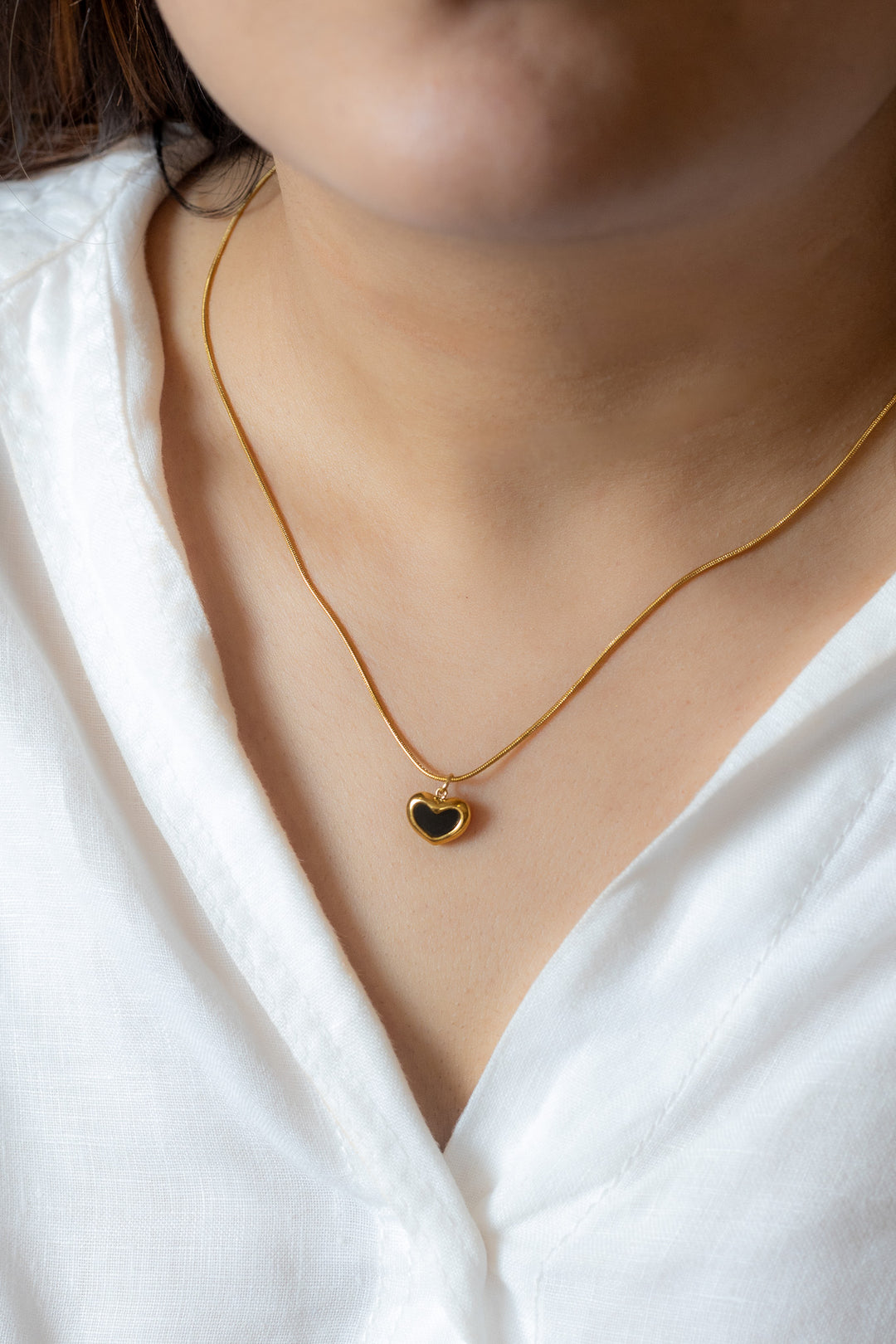 Amore Gold Heart Necklace – Jaipur Bling