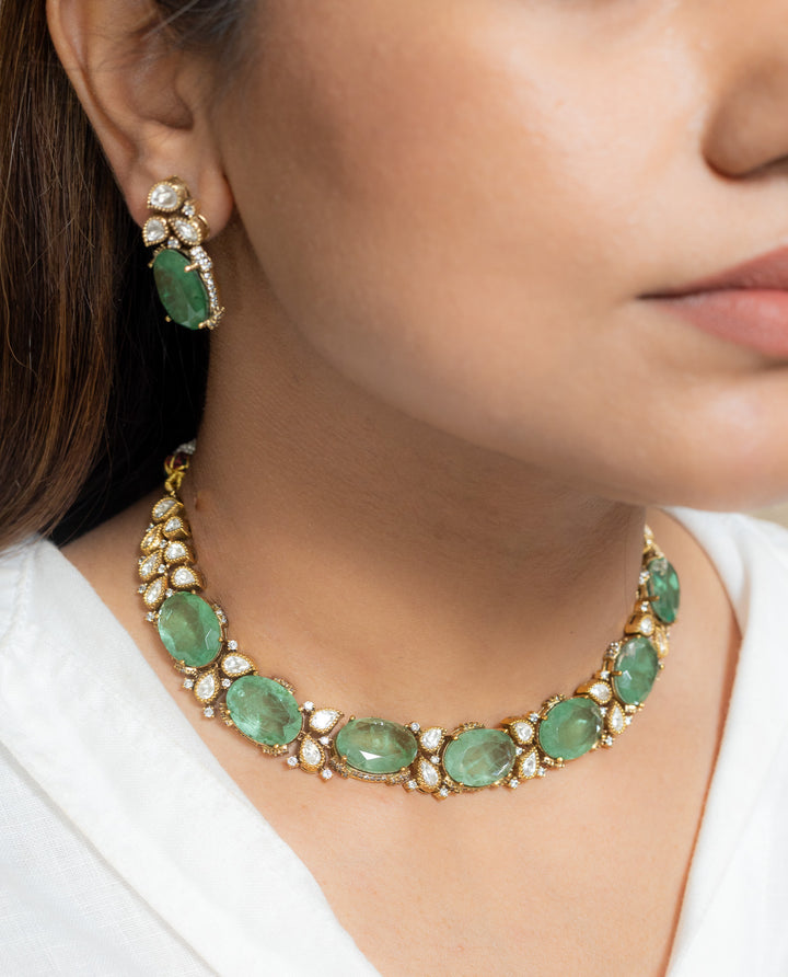 Mehr Green Stone Necklace