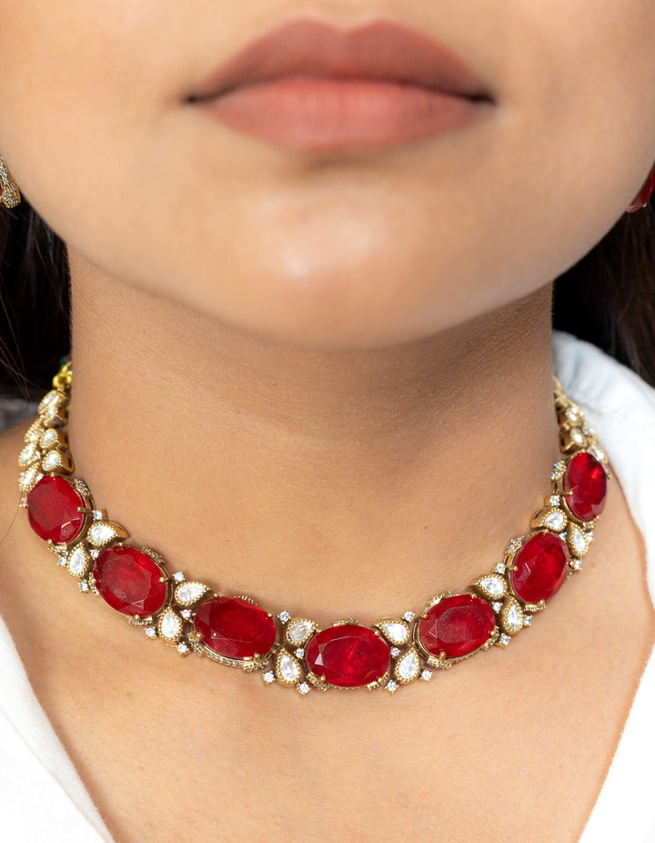 Mehr Red Stone Necklace