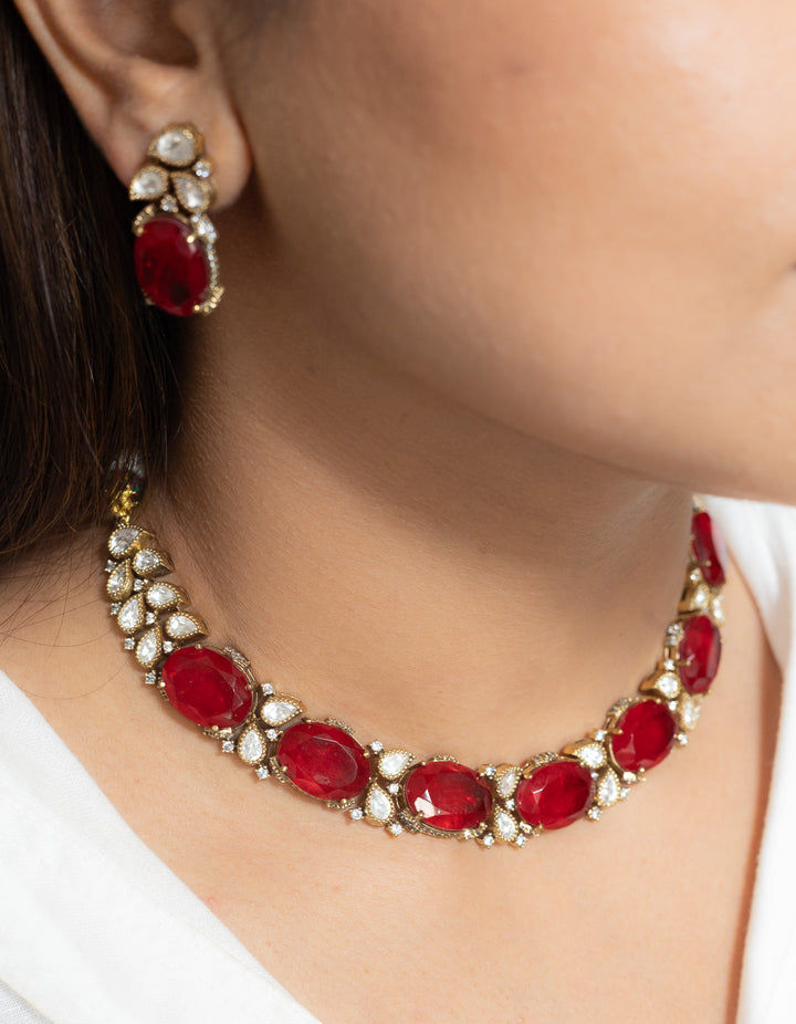 Mehr Red Stone Necklace