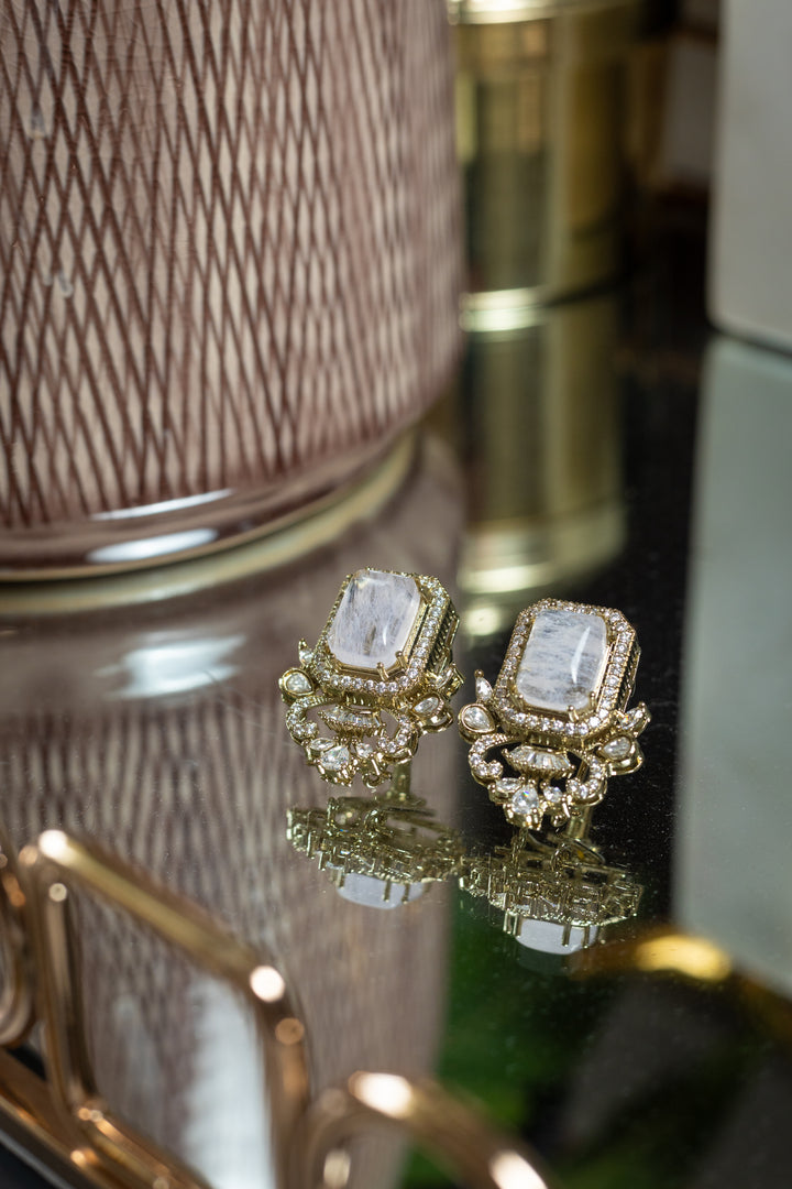 Sitara Earrings-White