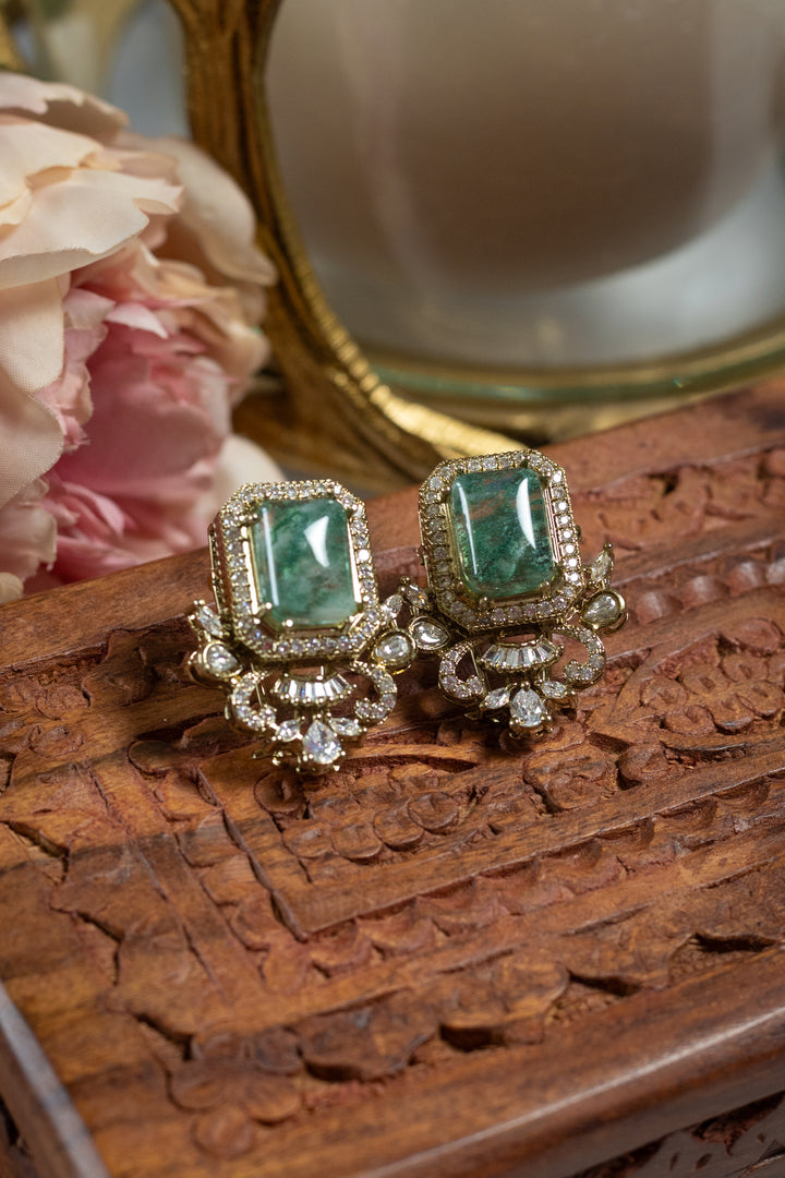 Sitara Earrings -Emerald