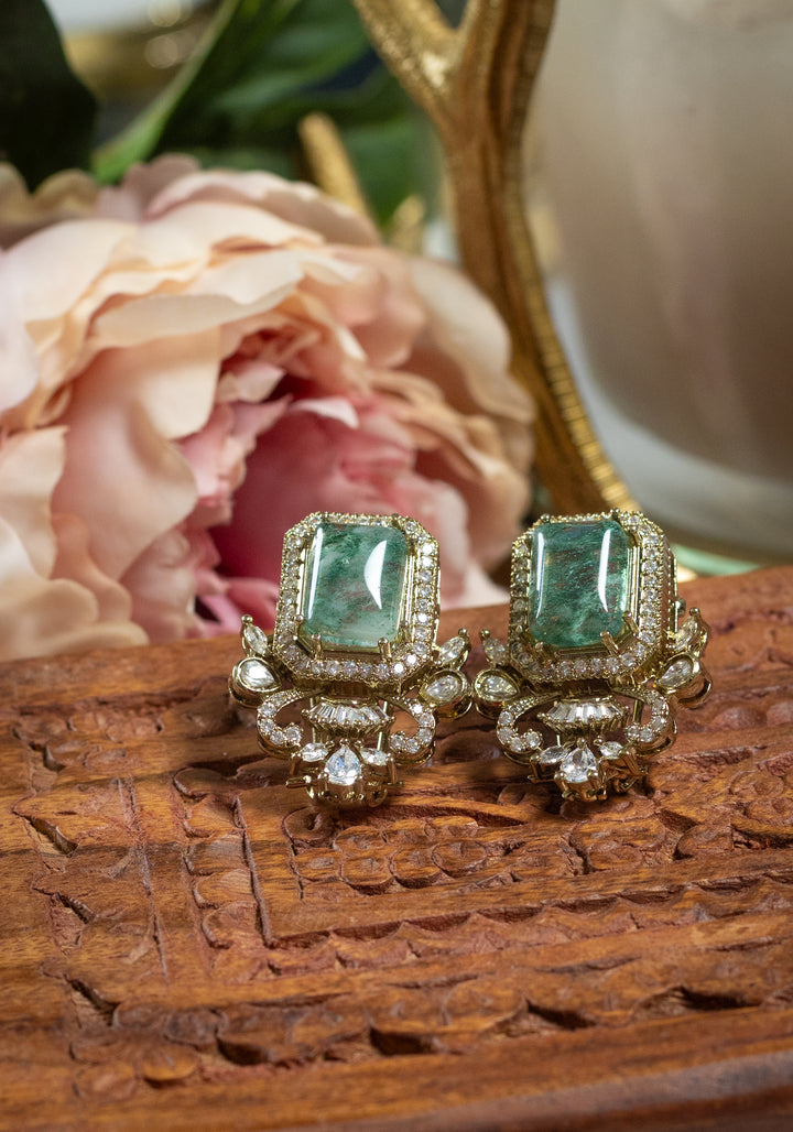 Sitara Earrings -Emerald