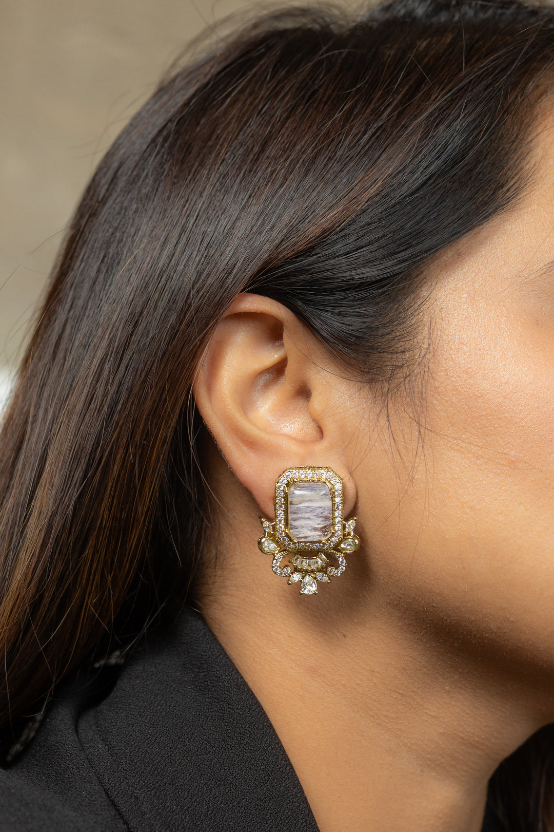 Sitara Earrings-White