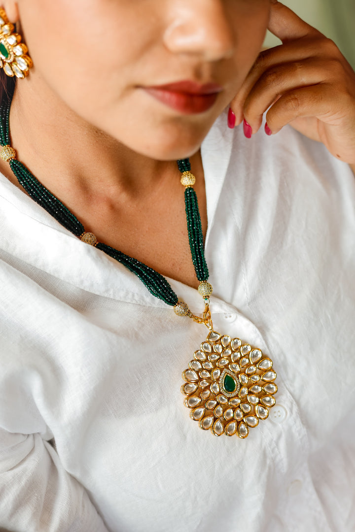Unisex Kundan Long Neckpiece Jewellery Inspired by Animal Movie Fame | Abrar character