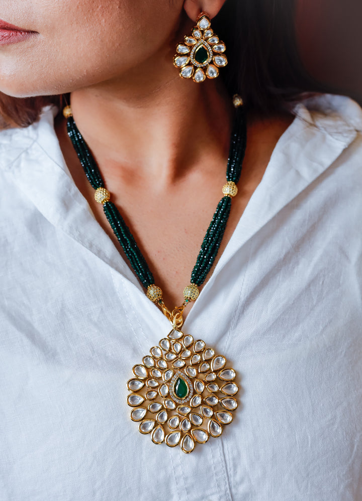 Unisex Kundan Long Neckpiece Jewellery Inspired by Animal Movie Fame | Abrar character