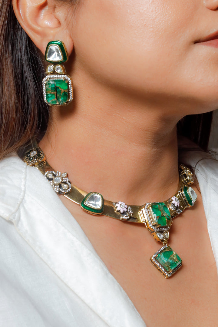 Saanjh Hasli Set-Green