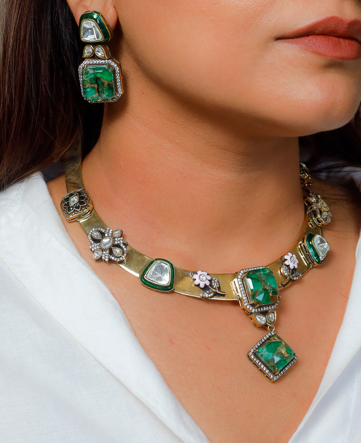 Saanjh Hasli Set-Green