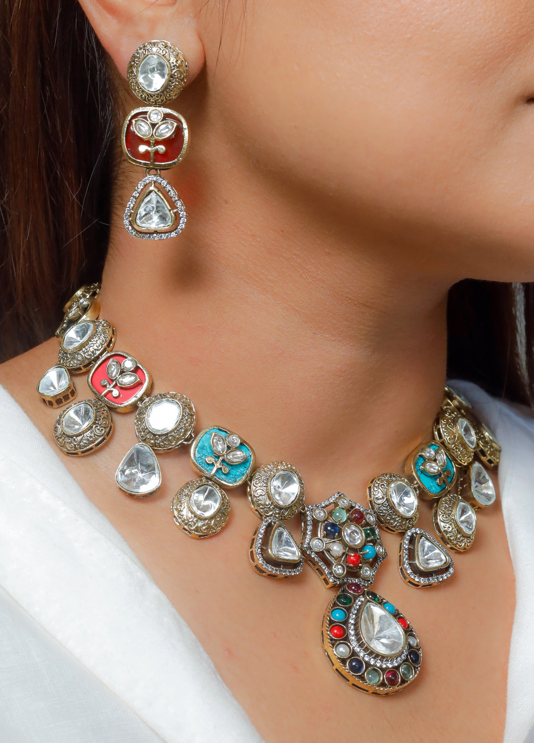 Ziya Necklace-Multi Colour