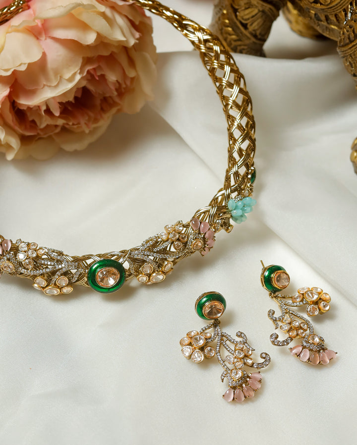 Zahra Hasli Set- Pink